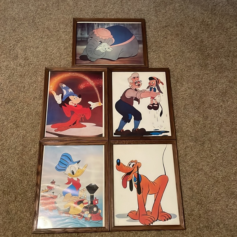 Vintage Disney framed posters